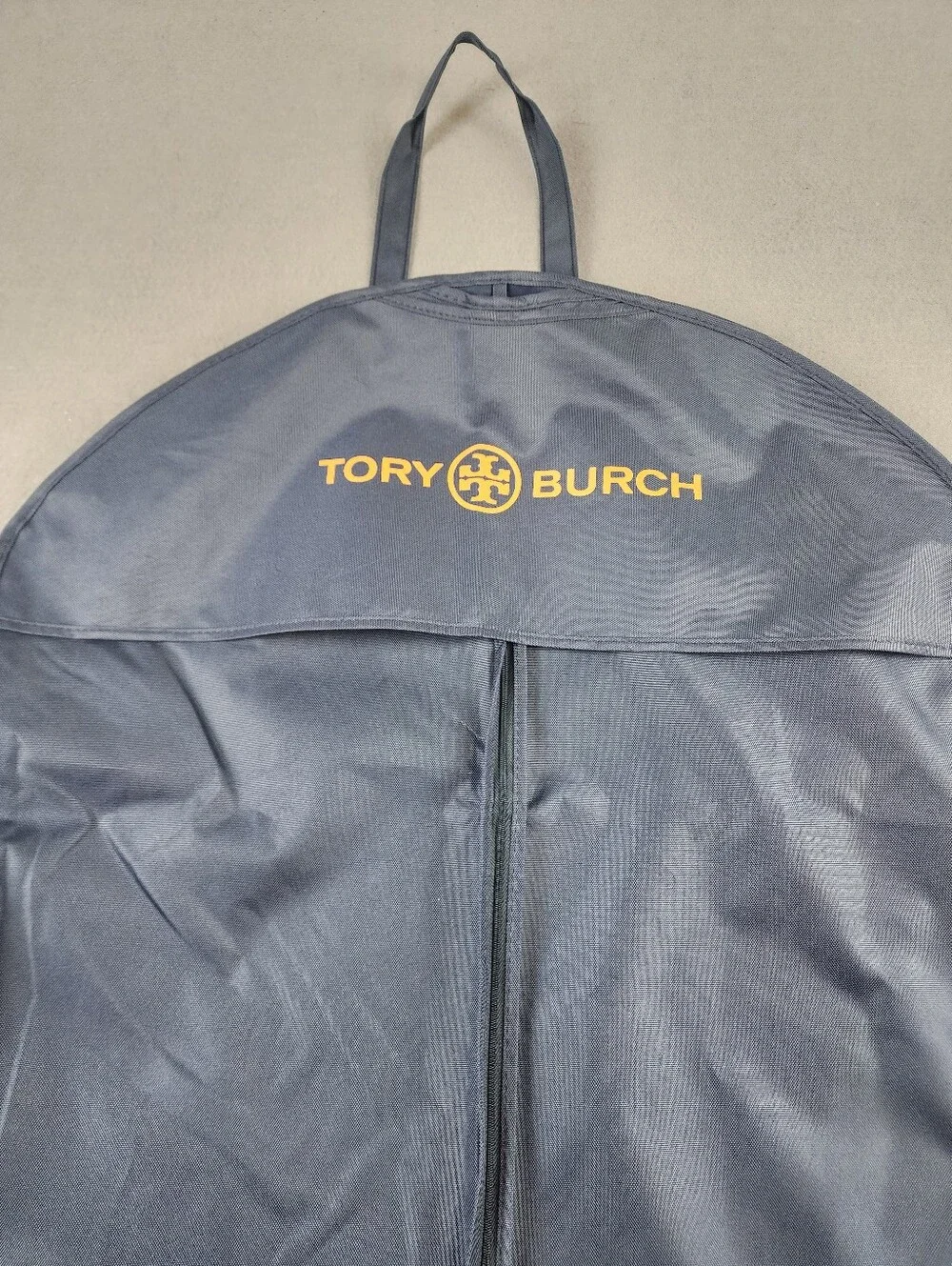 Tory Burch Navy Blue Logo Garment Cover Bag Zip Handles Logo Preppy Travel